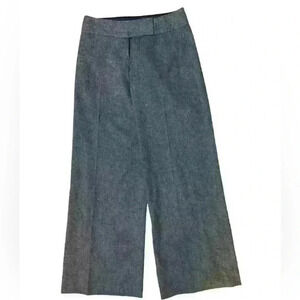 Elie Tahari Dark Gray Wool Wide Leg Dress Trouser Pants.  Like new.